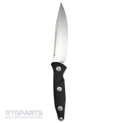 MICROTECH SOCOM ALPHA FIXED BLADE KNIFE, S/E, G10 BLACK, 5.6 INCH, STONEWASH, 113-11