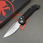 MICROTECH LUDT GEN III AUTO KNIFE, S/E, BLACK, 3.5 INCH, STONEWASH, 1135-10