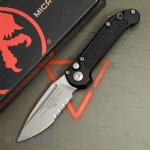 MICROTECH LUDT GEN III AUTO KNIFE, S/E, BLACK, 3.5 INCH, APOCALYPTIC, SERRATED, 1135-11AP