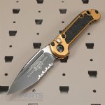 MICROTECH LUDT GEN III AUTO KNIFE, S/E, TAN, 3.5 INCH, BLACK SERRATED, 1135-2TA