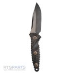 MICROTECH SOCOM ALPHA MINI FIXED BLADE KNIFE, S/E, BLACK, 3.75 INCH, 113M-1DLCCFS