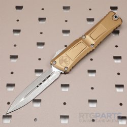 MICROTECH COMBAT TROODON GEN III D/E OTF AUTOMATIC KNIFE, TAN, 4 INCH, APOCALYPTIC, 1142-10APTA