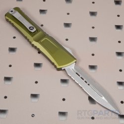 MICROTECH COMBAT TROODON GEN III D/E OTF AUTOMATIC KNIFE, OD GREEN, 4 INCH, APOCALYPTIC, P/S, 1142-11APOD