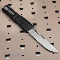 MICROTECH COMBAT TROODON GEN III S/E OTF AUTOMATIC KNIFE, BLACK, 4 INCH, STONEWASH, 1143-10
