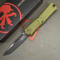 MICROTECH COMBAT TROODON GEN III S/E OTF AUTOMATIC KNIFE, OD GREEN, 4 INCH, BLACK BLADE, 1143-1OD