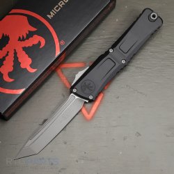 MICROTECH COMBAT TROODON GEN III T/E OTF AUTOMATIC KNIFE, BLACK, 4 INCH, APOCALYPTIC, 1144-10AP