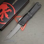 MICROTECH COMBAT TROODON GEN III T/E OTF AUTOMATIC KNIFE, BLACK, 4 INCH, APOCALYPTIC, 1144-10AP