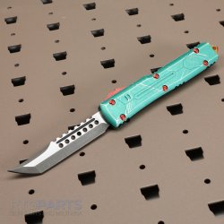 MICROTECH ULTRATECH BOUNTY HUNTER HELLHOUND OTF AUTOMATIC KNIFE, 3.4 INCH, STONEWASH, 119-10BH