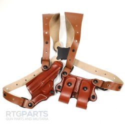 DESANTIS GUNHIDE 11D NEW YORK UNDERCOVER SHOULDER HOLSTER FOR SIG SAUER P365 & XL, LEFT HAND, TAN LEATHER