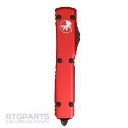 MICROTECH ULTRATECH D/E OTF AUTOMATIC KNIFE, RED, 3.4 INCH, SERRATED, 122-3RD