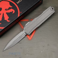 MICROTECH CYPHER II D/E OTF AUTOMATIC KNIFE, NATURAL CLEAR, 3.5 INCH, APOCALYPTIC, 1242-10APNC