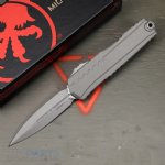 MICROTECH CYPHER II D/E OTF AUTOMATIC KNIFE, NATURAL CLEAR, 3.5 INCH, APOCALYPTIC, 1242-10APNC