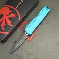 MICROTECH CYPHER II D/E OTF AUTOMATIC KNIFE, TURQUOISE, 3.5 INCH, APOCALYPTIC, 1242-10APTQ