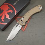 MICROTECH AMPHIBIAN, S/E, RAM-LOK, TAN, FRAG G10, 3.9 INCH, STONEWASH, 137RL-10FRGTTA