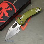 MICROTECH STITCH, S/E, RAM-LOK, OD GREEN, FLUTED ALUMINUM SCALES, 3.7 INCH, 169RL-10FLOD