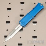 MICROTECH HERA II MINI D/E BAYONET OTF, AUTOMATIC KNIFE, BLUE, 3 INCH, STONEWASH, 1701M-10BL