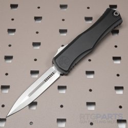 MICROTECH HERA II D/E OTF AUTOMATIC KNIFE, BLACK, 4 INCH, STONEWASH, 1702-10