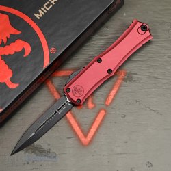 MICROTECH HERA II MINI D/E OTF, AUTOMATIC KNIFE, MERLOT, 30TH ANNIVERSARY, 3 INCH, BLACK BLADE, 1702M-1MR30