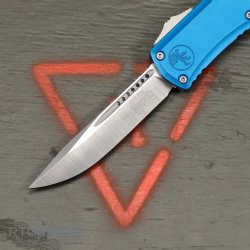 MICROTECH HERA II MINI S/E OTF, AUTOMATIC KNIFE, BLUE, 30TH ANNIVERSARY, 3 INCH, SATIN BLADE, 1703M-4BL30