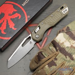 MICROTECH MSI LAWNMAN, S/E, RAM-LOK, GREEN FRAG G10, 3.9 INCH, STONEWASH, 210-10FRGTODLM