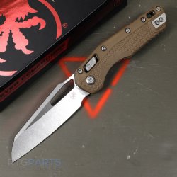 MICROTECH STANDARD ISSUE MSI, S/E, RAM-LOK, DARK EARTH POLYMER, 3.9 INCH, STONEWASH, 210T-10PMDE