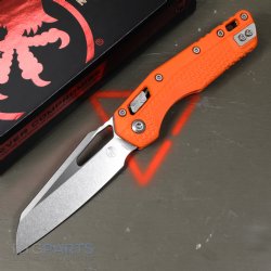 MICROTECH STANDARD ISSUE MSI, S/E, RAM-LOK, ORANGE POLYMER, 3.9 INCH, STONEWASH, 210T-10PMOR