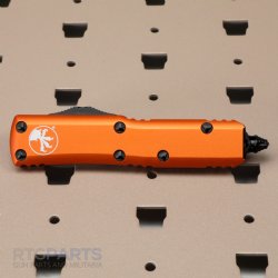 MICROTECH UTX-85 D/E OTF AUTOMATIC KNIFE, ORANGE, 3.125 INCH, 232-1OR