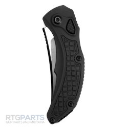 MICROTECH BRACHIAL AUTO KNIFE, S/E, BLACK, 3.25 INCH, BLACK SERRATED, 268A-3T