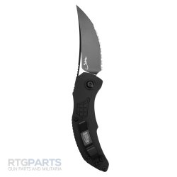 MICROTECH BRACHIAL AUTO KNIFE, S/E, BLACK, 3.25 INCH, BLACK SERRATED, 268A-3T