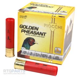 FIOCCHI GOLDEN PHEASANT 28GA 3" 1 1/16OZ #6, 25RD BOX