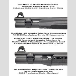 GG&G BERETTA 1301 GEN 3 REPLACEMENT MAGAZINE TUBE COVER WITH M-LOK BARREL CLAMP