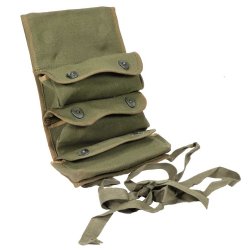 FRENCH 3-CELL OD HAND GRENADE POUCH