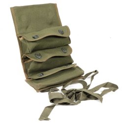 FRENCH 3-CELL OD HAND GRENADE POUCH