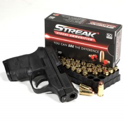 AMMO INC STREAK 380ACP 100GR TMC, NON-INCENDIARY TRACER, RED, 50RD BOX