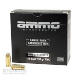 150RD RANGE PACK AMMO INC 40S&W 180GR TMC