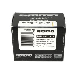 AMMO INC 44 MAGNUM 240GR XTP JHP, 20RD BOX