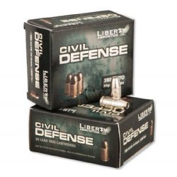 LIBERTY CIVIL DEFENSE .380 AUTO, 50GR 1500FPS, 20RD/BOX