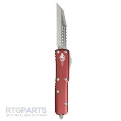 MICROTECH UTX-85 WARHOUND OTF AUTOMATIC KNIFE, MERLOT, 3.125 INCH, STONEWASH, 719W-10MRS