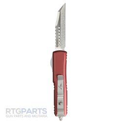 MICROTECH UTX-85 WARHOUND OTF AUTOMATIC KNIFE, MERLOT, 3.125 INCH, STONEWASH, 719W-10MRS