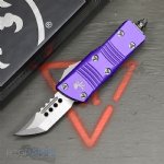 MICROTECH MINI TROODON HELLHOUND OTF AUTOMATIC KNIFE, PURPLE, 2 INCH, STONEWASH, 819-10PUS