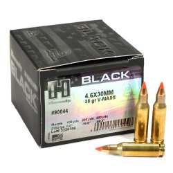HORNADY BLACK 4.6X30MM 38GR V-MAX, 25RD/BOX