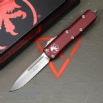 MICROTECH UTX-85 S/E OTF AUTOMATIC KNIFE, MERLOT, 3.125 INCH, STONEWASH, 231-10MR