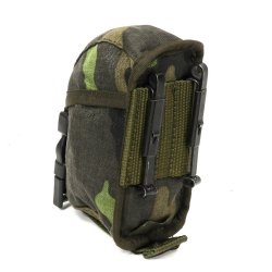 CZECH FOREST CAMO M95 HAND GRENADE POUCH WITH 2 ALICE CLIPS