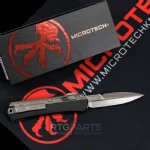 MICROTECH GLYKON D/E OTF AUTOMATIC KNIFE, BLACK, 3.75 INCH, APOCALYPTIC, 184-10AP