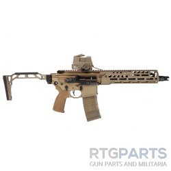 JMAC CUSTOMS SS-9RP 1913 FOLDING STOCK WITH RUBBER BUTTPAD, TAN