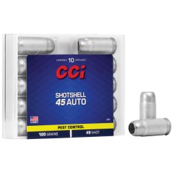 CCI SHOTSHELL 45ACP 120GR #9 SHOT SIZE, 10RD BOX