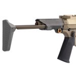 Q HONEY BADGER STOCK ASSEMBLY, FITS HONEY BADGER RECEVIER, GRAY