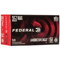 FEDERAL AMERICAN EAGLE 357 MAGNUM 158GR JACKETED SOFT POINT 50RD/BOX