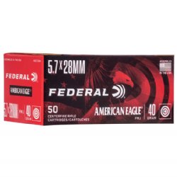 FEDERAL AMERICAN EAGLE 5.7X28MM, 40GR, 50RD / BOX
