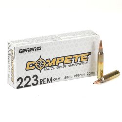 AMMO INC COMPETE 223 REM 68GR OTM, 20RD BOX